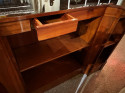 Art Deco L Shaped Stand Behind Macassar Bar and 3 Bar Stools