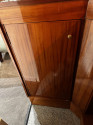 Art Deco L Shaped Stand Behind Macassar Bar and 3 Bar Stools