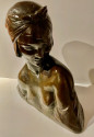 Amedeo Gennarelli Bronze Bust Art Deco Woman