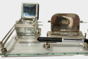 Art Deco Desk Set with Ink Wells & Calendar 