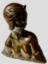 Amedeo Gennarelli Bronze Bust Art Deco Woman
