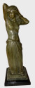 G Gori Bronze Female 1/2 nude statue Classic Art Deco France
