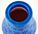 Primavera Longwy Art Deco Ceramic Vase in Blue