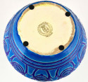 Primavera Longwy Art Deco Ceramic Vase in Blue