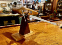 French Model Propeller Airplane Wood Metal Art Deco