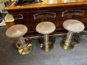 Vintage Bar Stools Lucite and Brass Art Deco Style