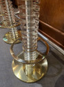 Vintage Bar Stools Lucite and Brass Art Deco Style