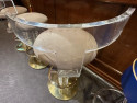 Vintage Bar Stools Lucite and Brass Art Deco Mid Century Style