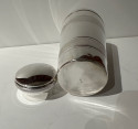 Art Deco Silver Plated Cocktail Shaker with Textured Stripes