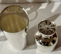 Napier 4 Cocktail Shakers Silver-Plated Four Piece Wood Caddy