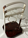 Napier 4 Cocktail Shakers Silver-Plated Four Piece Wood Caddy