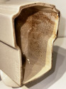 Henri Guingot Saint Clement France White Crackle Ceramic Dove 