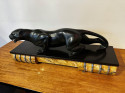Art Deco Panther Sculpture By Guy Debe French