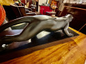 Art Deco Panther Sculpture By Guy Debe French