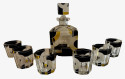 Art Deco Decanter and Whiskey Set in Style of Karl Palda