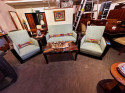 Art Deco French Style Three Piece Sofa Suite