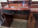 Art Deco Bedroom Suite Queen Size Figured Walnut Restored