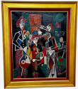 Jozef Popczyk Cubist Art Deco Painting Music Group