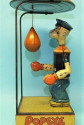 Popeye Sailor European Sculpture Ebony and Metal Art Deco