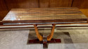 French Style Art Deco Console Macassar & Chrome
