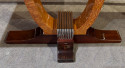 French Style Art Deco Console Macassar & Chrome