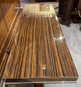 French Style Art Deco Console Macassar & Chrome