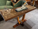 French Style Art Deco Console Macassar & Chrome