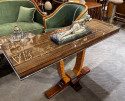 French Style Art Deco Console Macassar & Chrome
