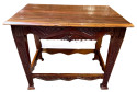 Art Deco Game Side Table with Zig Zag Carved Skirt and Legs Macassar 