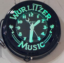 Custom Neon Wurlitzer Wall Clock Art Deco
