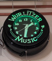 Custom Neon Wurlitzer Wall Clock Art Deco