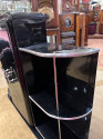 Streamline Art Deco Bar Cabinet Metal Chrome 