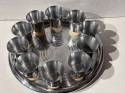 Chase White Doric Cocktail Shaker set 1930's Art Deco 12 Piece Set