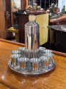 Chase White Doric Cocktail Shaker set 1930's Art Deco 12 Piece Set