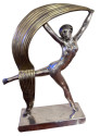 Alexandre Kéléty Art Deco Bronze Scarf Dancer 1925 French