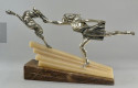 Silvered Bronze Art Deco Statue by Aurore Onu 