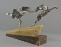 Silvered Bronze Art Deco Statue by Aurore Onu 