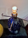 Daum Nancy Art Deco Globe Iron Table Lamp Circa 1925 signed Katona