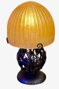 Daum Nancy Art Deco Globe Iron Table Lamp Circa 1925 signed Katona