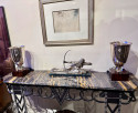 Matching Pair of French Art Deco Torchiere Tabletop Floor Lamp