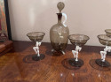 Bimini (Vienna) Complete Liqueur Set Original Decanter and 6 Matching Glasses with Dancer/Nude Figures Rare