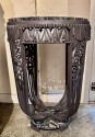 Art Deco Ironwork Coffee or Side Table Portoro Marble Top Style of Edgar Brandt 