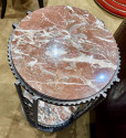 Custom Art Deco Iron Two Tiered Side Tables French Style
