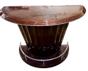 Art Deco Custom Fluted Front Stand Behind Bar with Chrome Giorgio Collection Italy
