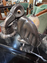 Art Deco Desk Set Ink Wells & Penguin Statue French