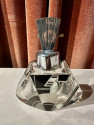 Czech  Art Deco Crystal Perfume and Powder Vanity Set
