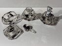 Czech  Art Deco Crystal Perfume and Powder Vanity Set