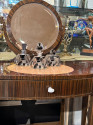 Czech  Art Deco Crystal Perfume and Powder Vanity Set