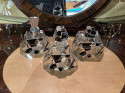 Czech  Art Deco Crystal Perfume and Powder Vanity Set