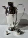Vintage Danish Art Deco Silver Plated Cocktail Shaker  by Prima Sølvplet